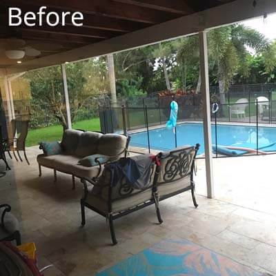 Before Sunbrella Patio Update