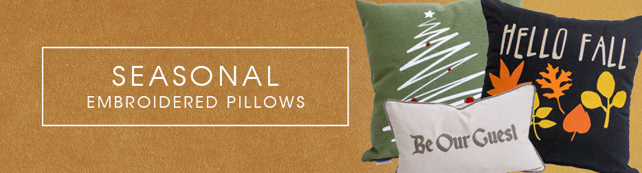Seasonal Embroidered Pillows