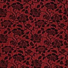 Robert Allen Floral Opulence Black Cherry Color Library Collection Indoor Upholstery Fabric
