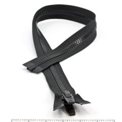 YKK Vislon #10 Separating Zipper AutoLok Double Pull Plastic Slider 30 inch Black