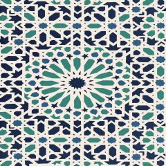 F-Schumacher Nasrid Palace Mosaic-Aegean 5005960 Luxury Decor Wallpaper