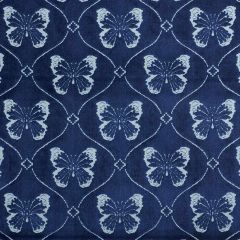 F Schumacher Papillon Velvet Sapphire 72962 Cut and Patterned Velvets Collection Indoor Upholstery Fabric