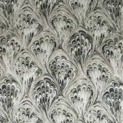 Clarke and Clarke Pavone Charcoal / Natural F1094-02 Botanica Fabric Collection Multipurpose Fabric