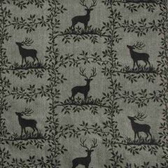 Lee Jofa Caribou Embroidery Black 2017123-8 Lodge II Weaves and Embroideries Collection Multipurpose Fabric