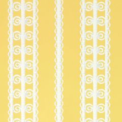 F-Schumacher Wicker Stripe-Lemon Blossom 5007722 Luxury Decor Wallpaper