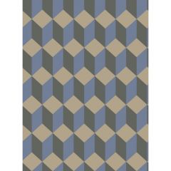 Cole and Son Delano Blue And Black 1057034 Geometric II Collection Wall Covering