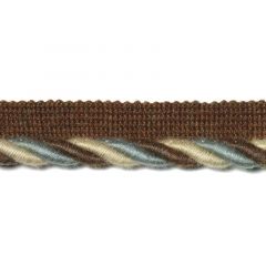 Duralee Cord W/Lip - Braided 7306-680 Aqua, Cocoa Interior Trim