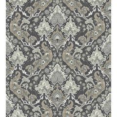 Cole and Son Pushkin Charcoal 1088043 Mariinsky Damask Collection Wall Covering