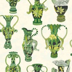Cole and Son Khulu Vases Green & White 10912056 Ardmore Collection Wall Covering