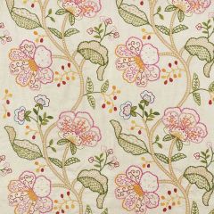 F Schumacher Full Bloom Embroidery Multi 70810 Contemporary Embroideries Collection Indoor Upholstery Fabric