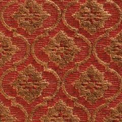 Beacon Hill Ogee Floral Terracotta Color Library Collection Indoor Upholstery Fabric