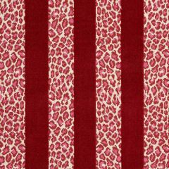F Schumacher Guepard Stripe Velvet Red 77143 by Timothy Corrigan Indoor Upholstery Fabric