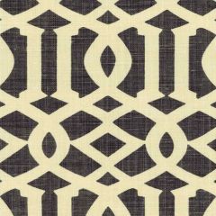 F Schumacher Imperial Trellis Parchment/Midnight 2643760 Print Happy Collection Indoor Upholstery Fabric