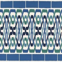 F-Schumacher Darro Mosaic Border-Aegean 5006020 Luxury Decor Wallpaper