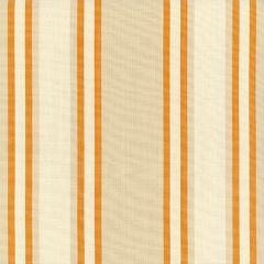 F Schumacher Seneca Cotton Stripe Beige/Pumpkin 62985 Indoor Upholstery Fabric