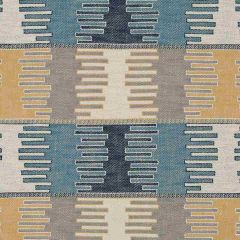 Robert Allen Kilim Panel Denim 260291 Nomadic Color Collection Indoor Upholstery Fabric