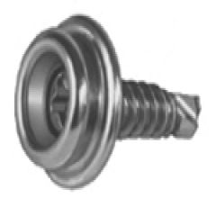 DOT® Durable™ Screw Stud 93-X8-103015-1A Nickel-Plated Brass / Stainless Steel Teks® Screw 7/16 inch 100 pack