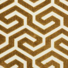 F Schumacher Ming Fret Velvet Bronze 73102 Cut and Patterned Velvets Collection Indoor Upholstery Fabric
