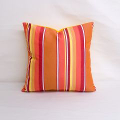 Indoor/Outdoor Sunbrella Dolce Mango - 18x18 Vertical Stripes Throw Pillow