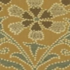 Beacon Hill Stacia Flora Golden Teal 161904 Indoor Upholstery Fabric