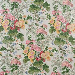 Lee Jofa Hollyhock Handblock White / Pink 2005100-101 Multipurpose Fabric