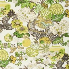 F Schumacher Chiang Mai Dragon Citrus 173279 Exuberant Prints Collection Indoor Upholstery Fabric