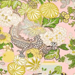 F Schumacher Chiang Mai Dragon Blush 173280 Exuberant Prints Collection Indoor Upholstery Fabric