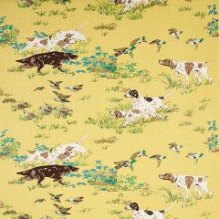 F Schumacher Pointers Yellow 175162 Flight Of Fancy Collection Indoor Upholstery Fabric