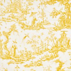 F Schumacher Shengyou Toile Yellow 175805 Revisit Of Popular Patterns Collection Indoor Upholstery Fabric