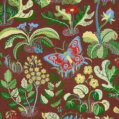 F Schumacher Exotic Butterfly Brown 176186 Perennial Favorites Collection Indoor Upholstery Fabric