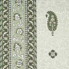 F Schumacher Ojai Paisley Leaf Green 177614 by Mark D. Sikes Indoor Upholstery Fabric