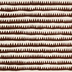 F Schumacher Corfu Hand Printed Stripe Brown 177973 Full Bloom Collection Indoor Upholstery Fabric