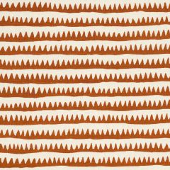 F Schumacher Corfu Hand Printed Stripe Rust 177974 Full Bloom Collection Indoor Upholstery Fabric