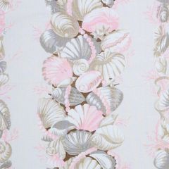 F Schumacher Bedolina Chintz Pink and Natural 178781 Schumacher Classics Collection Indoor Upholstery Fabric