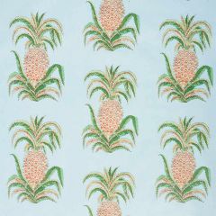 F Schumacher Pineapples Chintz Sky 178801 Isola Indoor/Outdoor Collection Upholstery Fabric