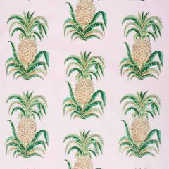 F Schumacher Pineapples Chintz Blush 178802 Isola Indoor/Outdoor Collection Upholstery Fabric