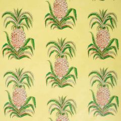 F Schumacher Pineapples Chintz Yellow 178803 Isola Indoor/Outdoor Collection Upholstery Fabric