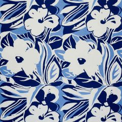 F Schumacher Stevie Blue 178862 Flower Power Collection Indoor Upholstery Fabric