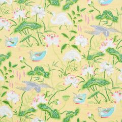 F Schumacher Lotus Garden Yellow 179040 Signature Schumacher Collection Indoor Upholstery Fabric