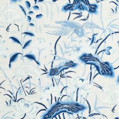 F Schumacher Lotus Garden Porcelain 179042 Perennial Favorites Collection Indoor Upholstery Fabric