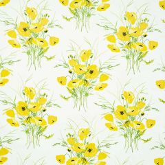 F Schumacher Joni Chintz Yellow 179060 Flower Power Collection Indoor Upholstery Fabric