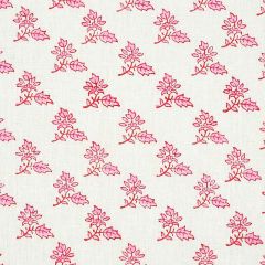 F Schumacher Torbay Hand Blocked Print Pink 179332 Jacaranda Collection Indoor Upholstery Fabric