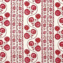 F Schumacher Zinnia Handmade Print Pink 179341 Jacaranda Collection Indoor Upholstery Fabric