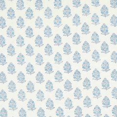 F Schumacher Aditi Hand Blocked Print Blue 179360 Jacaranda Collection Indoor Upholstery Fabric