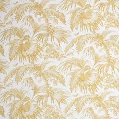 F Schumacher Toile Tropique Gold 179510 by Jill Lasersohn Indoor Upholstery Fabric