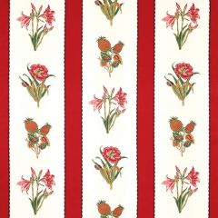 F Schumacher Servilia Stripe Red 179641 Schumacher Classics Collection Indoor Upholstery Fabric