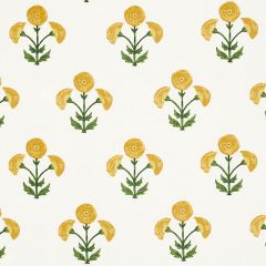 F Schumacher Saranda Flower Embroidery Marigold 179671 Perennial Favorites Collection Indoor Upholstery Fabric