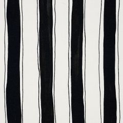 F Schumacher Tracing Stripes Black 179702 by Porter Teleo New Wave: Black and White Collection Indoor Upholstery Fabric