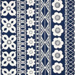 F Schumacher Mrs. Howell Indigo 179872 by Mary McDonald Copacabana Collection Indoor Upholstery Fabric