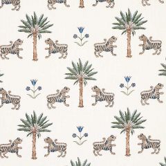 F Schumacher Tiger Palm Delft 179931 Mystique Collection Indoor Upholstery Fabric